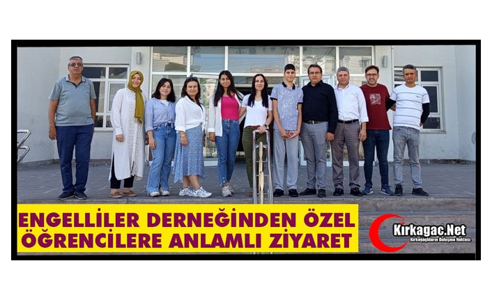 ENGELLİLER DERNEĞİNDEN “ÖZEL ÖĞRENCİLERE” ANLAMLI ZİYARET