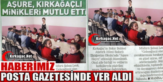 HABERİMİZ POSTA GAZETESİNDE YER ALDI