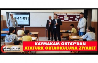 KAYMAKAM OKTAY’DAN ATATÜRK ORTAOKULUNA ZİYARET