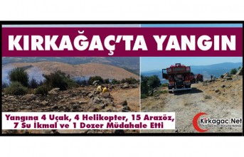 KIRKAĞAÇ’TA ORMAN YANGINI(VİDEO)