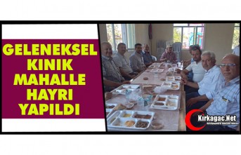 GELENEKSEL KINIK MAHALLE HAYRI YAPILDI