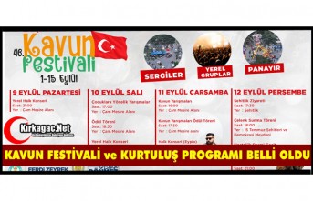 KAVUN FESTİVALİ ve KURTULUŞ PROGRAMI BELLİ OLDU