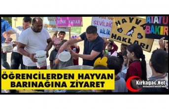 ÖĞRENCİLER HAYVAN BARINAĞINI ZİYARET ETTİ