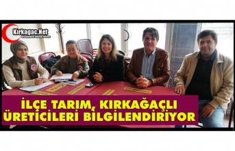 İLÇE TARIM, KIRKAĞAÇLI ÜRETİCİLERİ BİLGİLENDİRİYOR