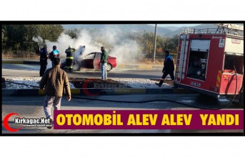 OTOMOBİL ALEV ALEV YANDI