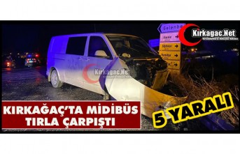 KIRKAĞAÇ’TA MİDİBÜS, TIRLA ÇARPIŞTI 5 YARALI